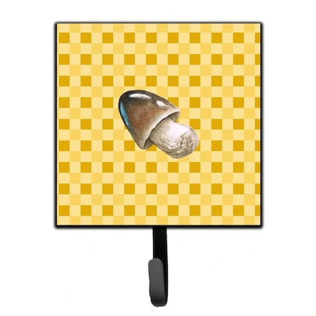 Carolines Treasures Straw Mushroom on Basketweave Leash or Key Holder BB7214SH4